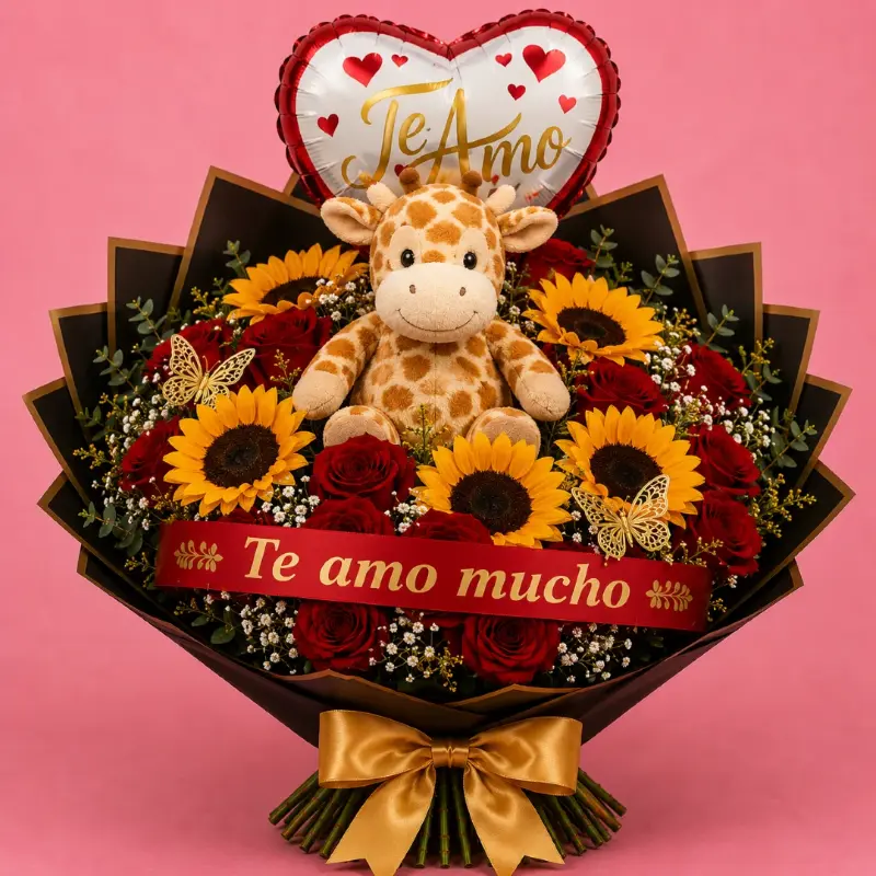 Ramo Te Amo Mucho Jirafa
