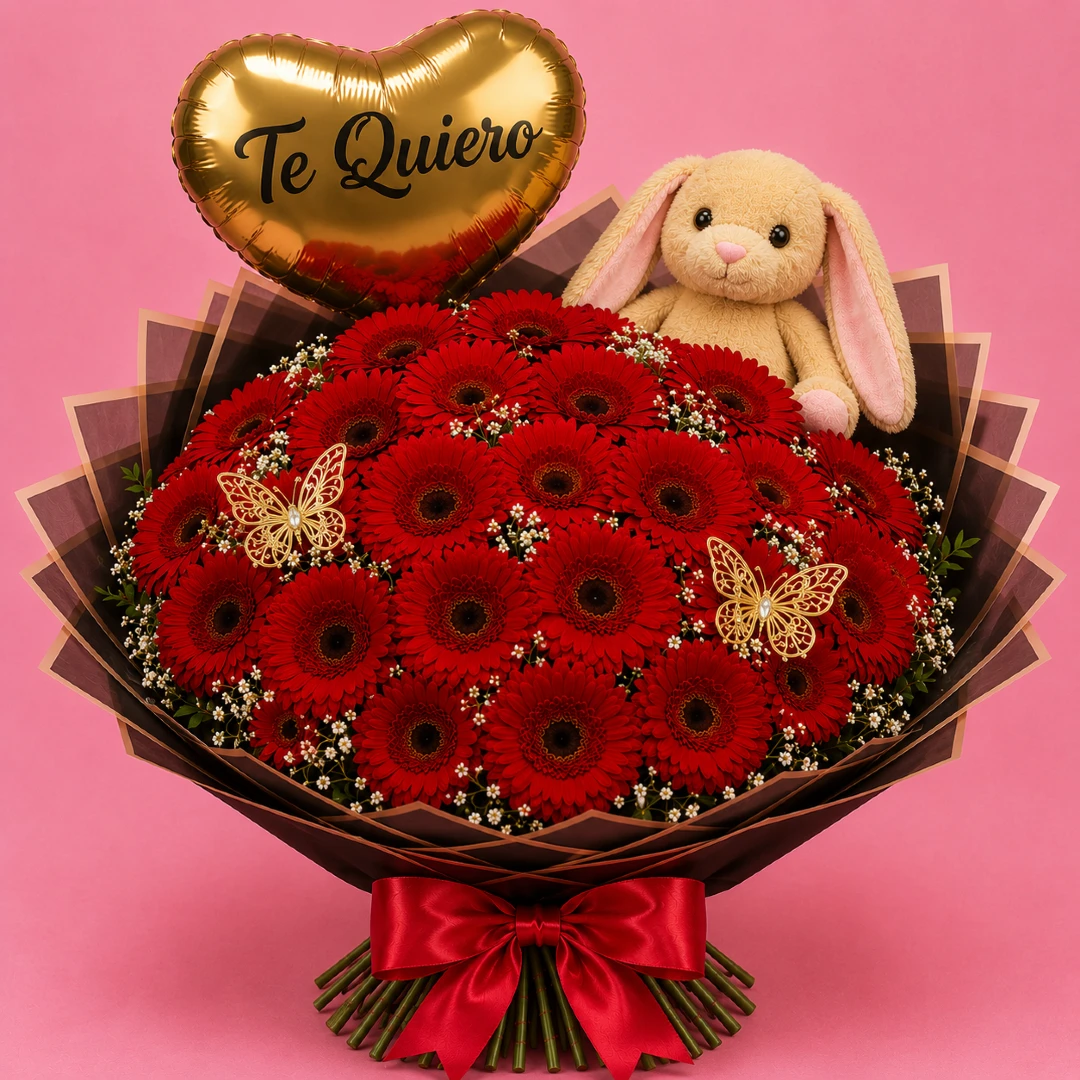 Ramo Amor Eterno conejo todoenglobo.com.mx